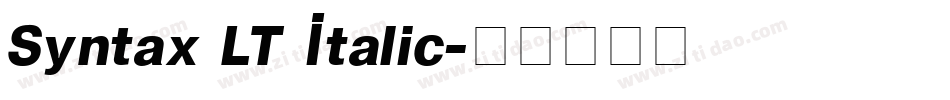 Syntax LT Italic字体转换